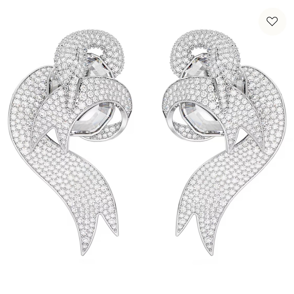 NEW Swarovski Swan Clip Earrings